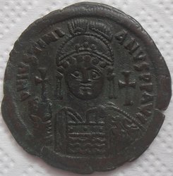 Iustinianus I. 539-540 Follis (40 Nummi) 22,19g Constantinopel Sear 163 A.JPG