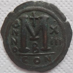 Iustinianus I. 539-540 Follis (40 Nummi) 22,19g Constantinopel Sear 163 R.JPG