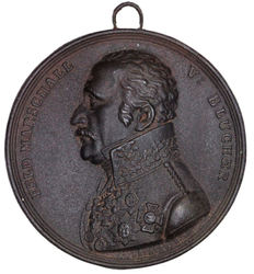 19 - Medaille - Bildnismedaille von Heuberger - Auf die Teilnahme Blüchers am Wiener Kongress - um 1814 -AV.jpg