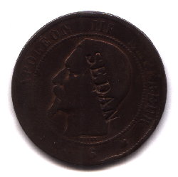 Frankreich 10 Centimes 1856, Gegenstempel SEDAN - VS.JPG