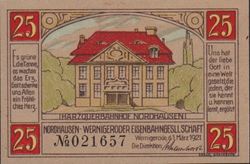 Seriennotgeldschein - 1921_März - Nordhausen-Wernigeroder Eisenbahngesellschaft - 25 Pfennig -AV-rs.jpg