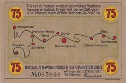 Seriennotgeldschein - 1921_März - Nordhausen-Wernigeroder Eisenbahngesellschaft _ 75 Pfennig -RV-rs.jpg