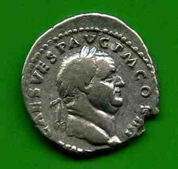 Denar Vespasianus C. 618 Av. IMP CAES VESP AVG PM COS IIII..jpg