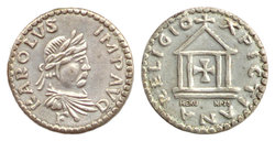 8 - Silberdeniers, 800 n. Chr. ließ Karl der Große diese Münze prägen. (NF).jpg