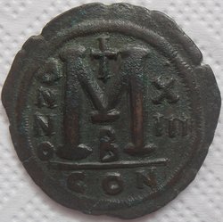 Iustinianus I. 539-540 Follis (40 Nummi) 22,19g Constantinopel Sear 163 R.JPG