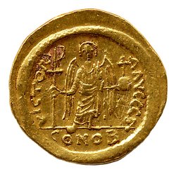 Justinian II Solidus Sear 140 rv (NF).jpg