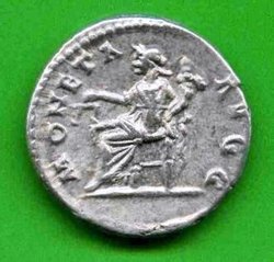 Denar Septimius Severus C. 345 Rv. MONETA AVGG. Moneta m. Waage u. Füllhorn.jpg