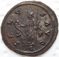 Allectus 293-296 Antoninian 4,86g Camulodunum RIC 114 var R.JPG