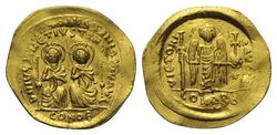 Solidus Justinus I und Justinianus I Sear 115.jpg