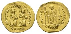 Solidus Justinus I und Justinian I Sear 116.JPG