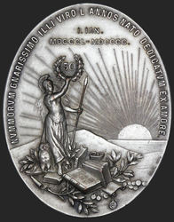 Medaille - M. Buchholz - Emil Bahrfeldt 50. Geburtstag 1899 - Heidemann 13 in Bronze versilbert - RV.jpg