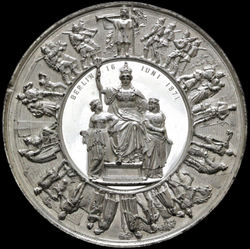 Medaille - Kullrich - Auf den triumphalen Einzug des Kaisers und des Heeres in Berlin 1871 - Sommer K 72 in Zinn - RV.jpg