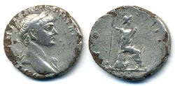 Ancient Counterfeits Trajan Fouree Roma seated.jpg