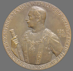 Medaille - A. Wolff -Verein für die Gescchichte Berlins -25jähriges Jubiläum Kaiser Wilhelm II. - Heidemann 744 in Bronze -AV.jpg