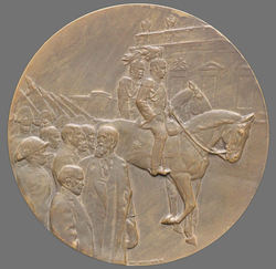 Medaille - A. Wolff -Verein für die Gescchichte Berlins -25jähriges Jubiläum Kaiser Wilhelm II. - Heidemann 744 in Bronze -RV.jpg