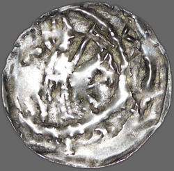 Denar - Brandenburg - Pribislav-Heinrich - nach 1140 - Bahrfeldt I. 1 - AV.jpg