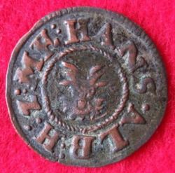 1610-1636 Johann Albrecht II. 3 Pfennig 1622 Groien,KM 37 (1).JPG