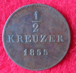1816-1864 Wilhelm I. 0,5 Kreuzer 1855, KM 585 (2).JPG