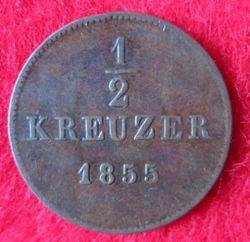 1816-1864 Wilhelm I. 0,5 Kreuzer 1855, KM 585 (2).JPG