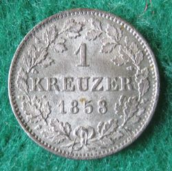 1816-1864 Wilhelm I. Kreuzer 1858, KM 600 (2).JPG