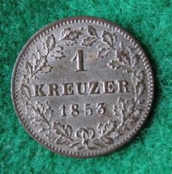 1816-1864 Wilhelm I. 1 Kreuzer 1853, KM 590  (2).JPG