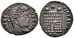 CONSTANTINE I (326 AD) Unpublished Barbaric .JPG