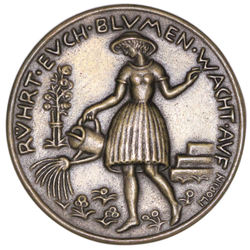 AB 16 A Bronzemedaille von Georges Morin auf die Vorgarten-Prämiierung Berlin 1926.jpg