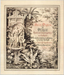 Verleihungsurkunde Ehrendiplom Große Gartenbauaustellung 1885.jpg