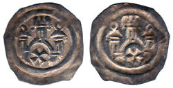 _2 17mm 0,31g proche Ravensburg Rodolphe de Habsbourg (1273-1291) Rudolf von Habsburg 1273-1291 Brakteat.jpg