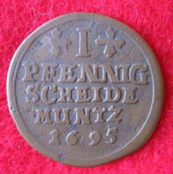 1688-1702 Jobst Edmund v.Brabeck, Pfennig 1695, Schön 2 (2).JPG