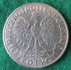 1919-1939 Republik 10 Zlotych 1932, KM 22 (1).JPG