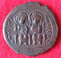 565-578 Justinus II., Follis, Konst. J 11, 4.Off. So 5,11 (1).JPG