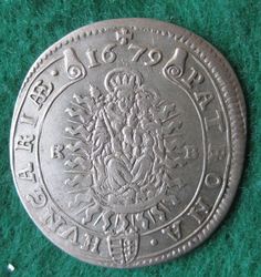 1657-1704 Leopold I. 15 Kreuzer Kremnitz, Hu 1425 (2).JPG