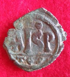 0527-0563 Justinian I. 16 Nummis, Thessal.542-47, So 4,49 (2).JPG