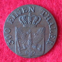 1797-1840 Friedrich Wilhlem III. 1 Pfennig 1821 D, KM 405 (1).JPG