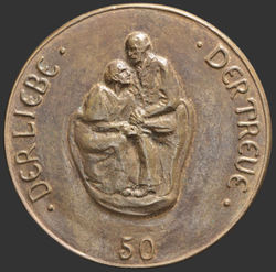 Medaille - Kreis Prenzlau 1924 - Ehejubiläum 50 Jahre Bronze - Eberhard von Otterstedt -AV.jpg