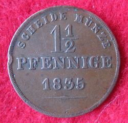 1806-1844 Ernst I. 1,5 Pfennig 1835, KM 54 (2).JPG