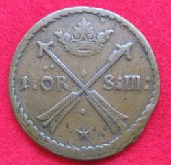 1660-1697 Karl XI. 1 Öre 1673; KM 264 (1).JPG