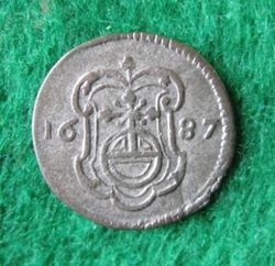 1687 Pfennig Dresden , Kohl 303 (2).JPG