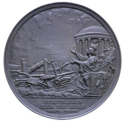 006 Medaille - 1809 - Auf den Eintritt besserer Zeiten oder Krieg und Frieden - Posch, Eisenguss -AV 02.jpg