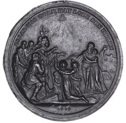 22 - Medaille - Daniel Friedrich Loos - Friese zu Paris 1814 - Sommer A 162 in Eisenguss -RV.jpg