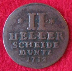 1751-1760 Wilhelm VIII. 2 Heller 1752, KM 446 (2).JPG