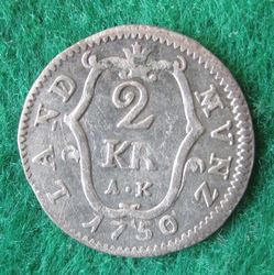 1742-1799 Karl Theodor v. Sulzbach, 2 Kreuzer 1750 AK; KM 322 (2).JPG