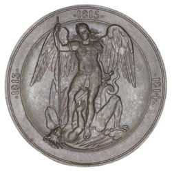 32 Medaille -Blücher, Stadt Berlin - Slg. Julius 3585 in Galvano Eisen -RV.jpg