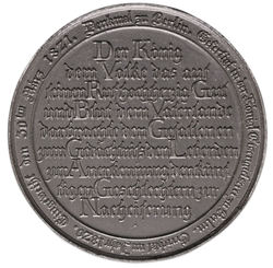 34 Medaille Fer de Berlin - Einweihung des Kreuzbergdenkmals 1821 - Eisenguss -RV.jpg
