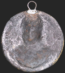 Medaille - 1814 - Leopold Heuberger - Feldmarschall Fürst von Schwarzenberg - Eisenguss vergoldet, mit Henkel, einseitig -RV.jpg