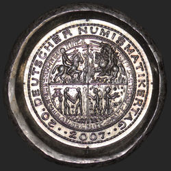Medaille - Verein für Münzkunde Nürnberg - 125. Gründungsjubiläum 2007 und 20. Deutscher Numismatikertag - Medailleur Helmut Zobl, Silber, Nr. 17 von 100 -RV.jpg