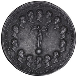 Medaille - 1814 - Sieges und Friedensmünze auf die Eröffnung des Wiener Kongress - Heinrich Jacob Pfeuffer - Olding 303, Eisenguss -AV.jpg