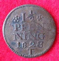 1802-1851 Paul Alexander Leopold  1,5 Pfennig 1823 T, KM 243(2).JPG