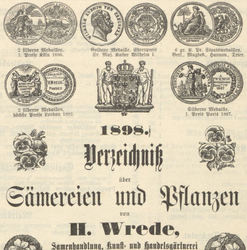 Werbung mit Königsmedaille von H. Wrede Gärtnerei und Samenhandlung 1898.jpg